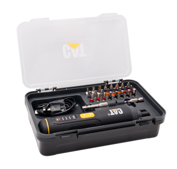 Cat Screwdriver 4V 5Nm with accessories