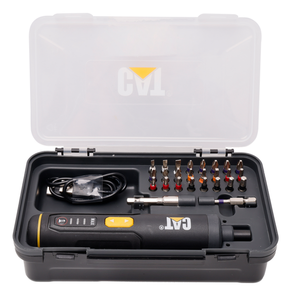 Cat Screwdriver 4V 5Nm with accessories