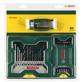 Bosch 41pc Mixed Drill Bit Set, Screwdriver Bit Set Plus Folding Hex Tool
