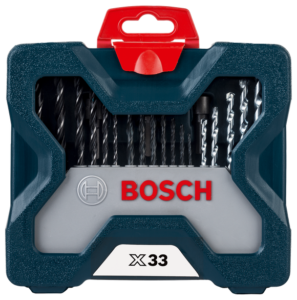 Bosch 33pc X-Line Drill Bit and Screwdriver Bit blue set
