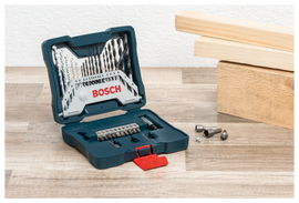 Bosch 33pc X-Line Drill Bit and Screwdriver Bit blue set - 0