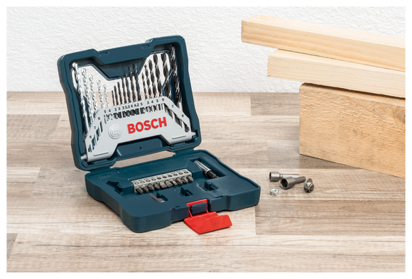 Bosch 33pc X-Line Drill Bit and Screwdriver Bit blue set
