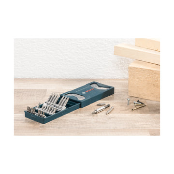 Bosch 25pc Mini-X-Blue Line screwdriver bit set (25 & 50mm bits, PH/PZ/S/HEX/T) - image 02