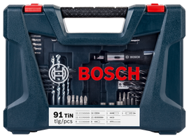 Bosch 91pc V-Blue Line titanium set (drilling & screwdriving) - 0