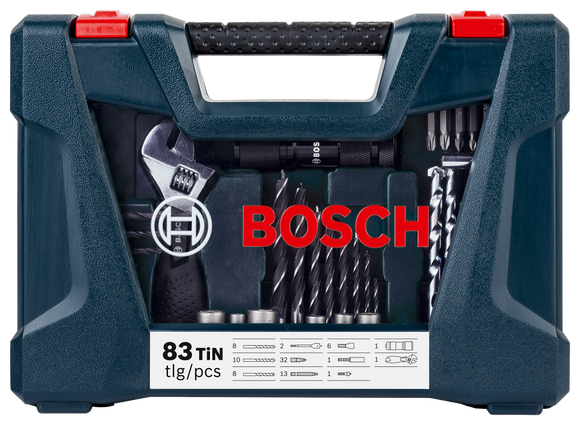 Bosch 83pc V-Blue Line titanium set (drilling & screwdriving)
