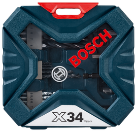 Bosch 34pc X-Blue Line set (drilling & screwdriving & sockets)