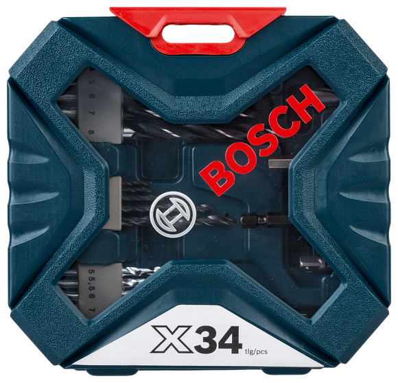 Bosch 34pc X-Blue Line set (drilling & screwdriving & sockets)