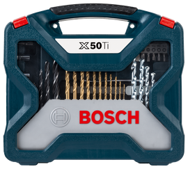 Bosch 50pc X-Line Drill Bit and Screwdriver Bit blue set - 0