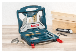 Bosch 50pc X-Line Drill Bit and Screwdriver Bit blue set