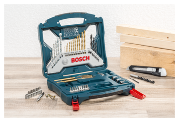 Bosch 50pc X-Line Drill Bit and Screwdriver Bit blue set