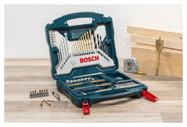 Bosch 70pc X-Line Drill Bit and Screwdriver Bit blue set