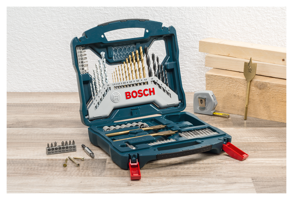 Bosch 70pc X-Line Drill Bit and Screwdriver Bit blue set
