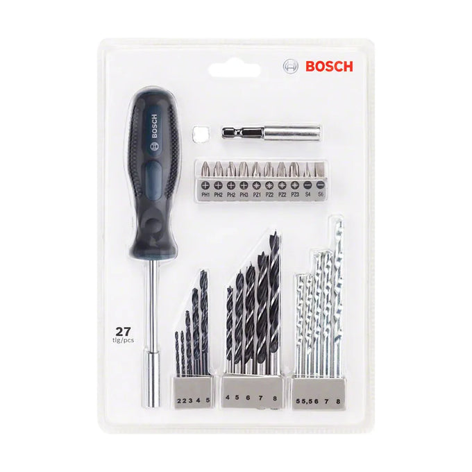 27pc Blue drill and screwdriver bit set - image 01