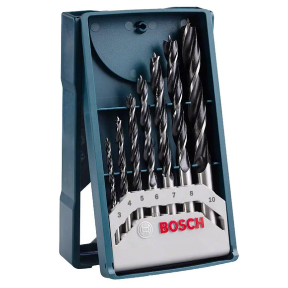 7pc Mini-X-Blue Line wood drill bit set (3-10mm)