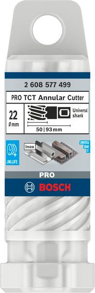 PRO Metal TCT Annular Cutter, 22 x 50 x 93 mm - 0