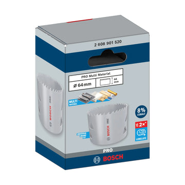 PRO Multi Material Hole Saw, 64 mm, Threaded - image 02