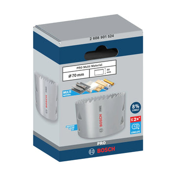 PRO Multi Material Hole Saw, 70 mm, Threaded - image 02