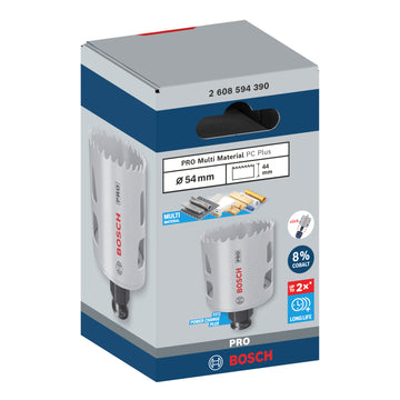 PRO Multi Material PC Plus Hole Saw, 54 mm - 0
