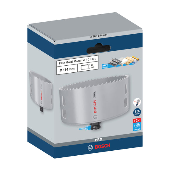 PRO Multi Material PC Plus Hole Saw, 114 mm