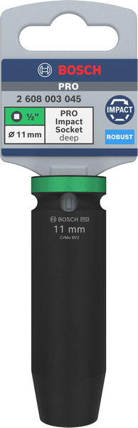 Bosch PRO Impact Socket 1/2" 11 MM Deep - 0