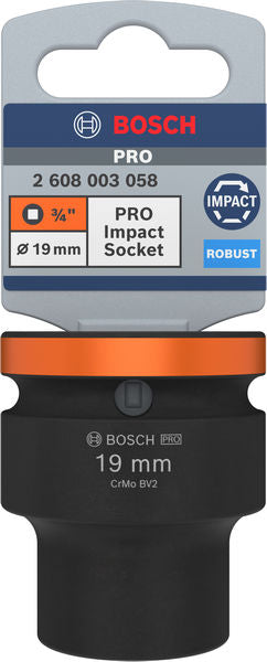 Bosch PRO Impact Socket 3/4" 19 MM Standard - 0