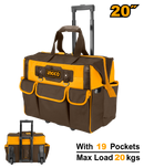 Image of a Ingco Orange and Black Toolbag on a White Background