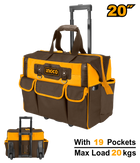 Image of a Ingco Orange and Black Toolbag on a White Background