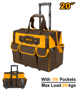Image of a Ingco Orange and Black Toolbag on a White Background