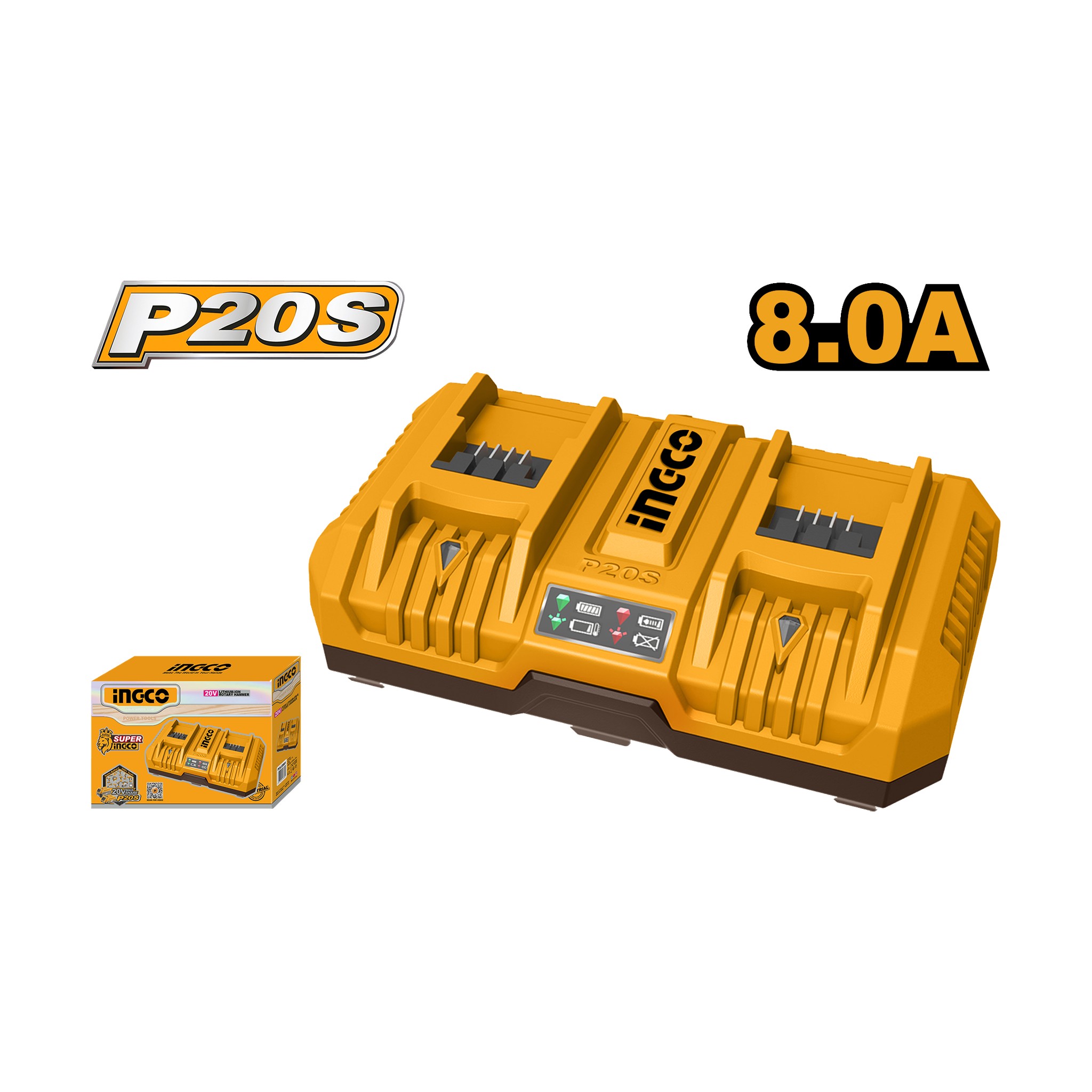Ingco 20V 8A Dual Fast Charge