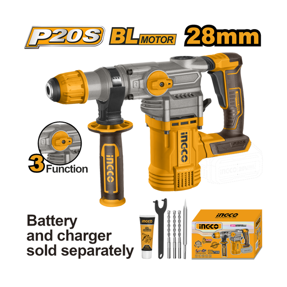 Ingco 20V Lithium-Ion Rotary Hammer CRHLI20288