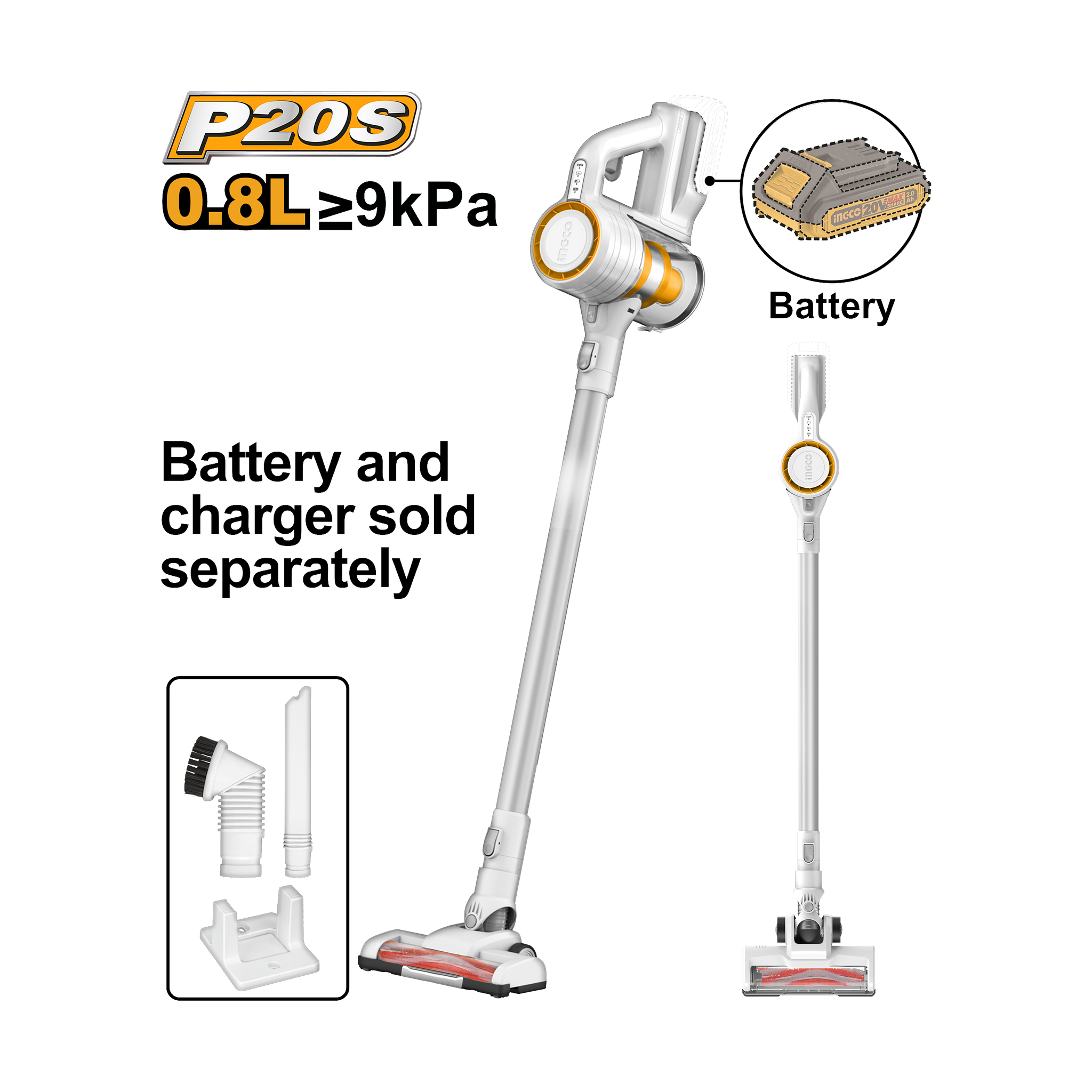 Ingco 20V Lithium-Ion Vacuum Cleaner CVLI20061