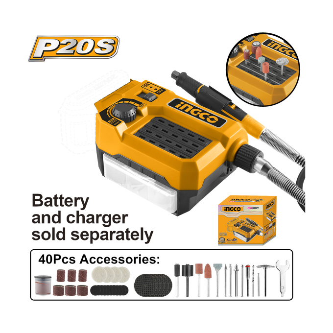 Ingco 20V Lithium-Ion Grinder CMGLI2001