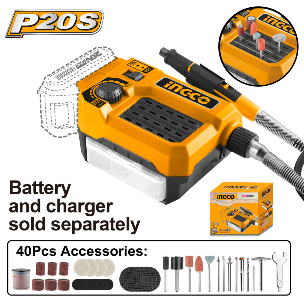 Ingco 20v lithium-ion grinder cmgli2001