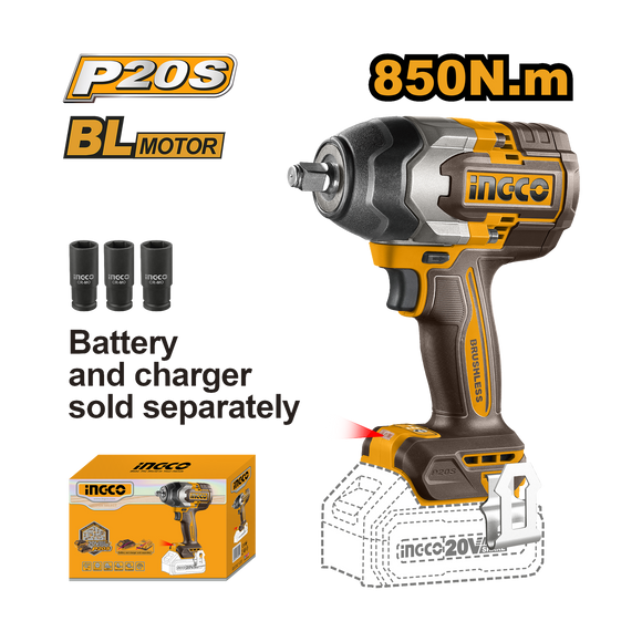 Ingco 20V Lithium-Ion Impact Wrench CIWLI20851