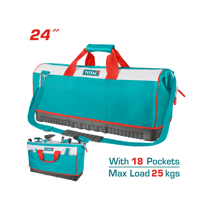 Image of Total Power Tool Total 24 Inch Tools Bag 600/1680D Fabric 25kg Load THT16242