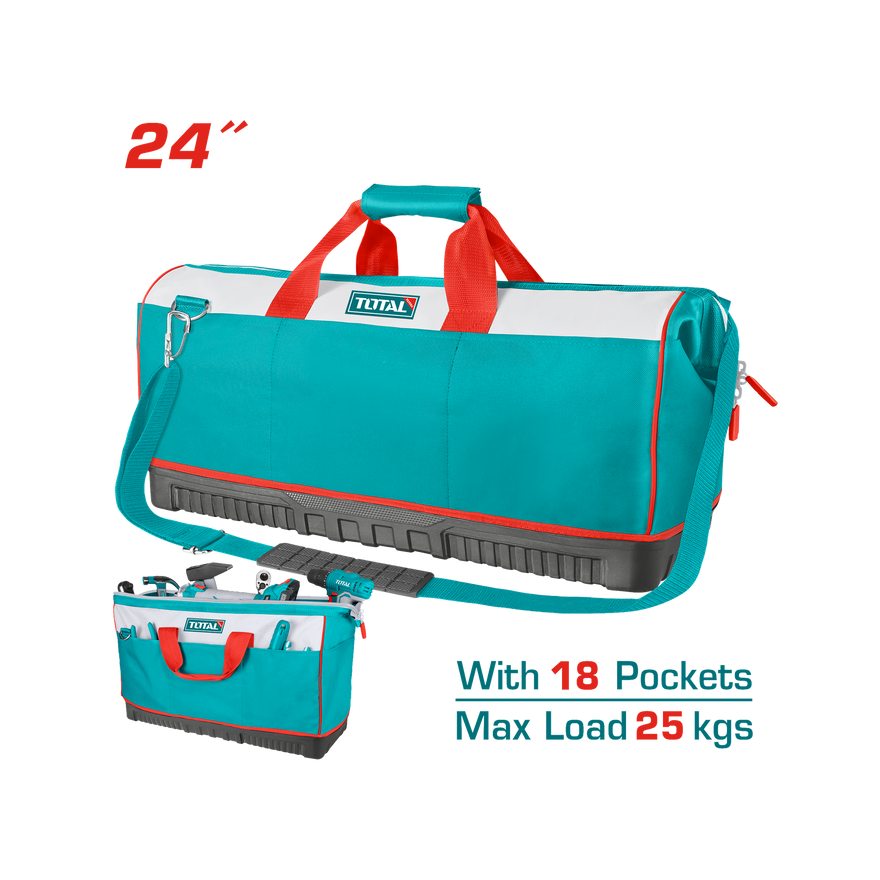 Image of Total Power Tool Total 24 Inch Tools Bag 600/1680D Fabric 25kg Load THT16242