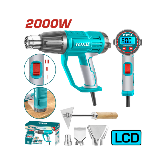Total 2000W Heat Gun Variable Temperature Control TB20056