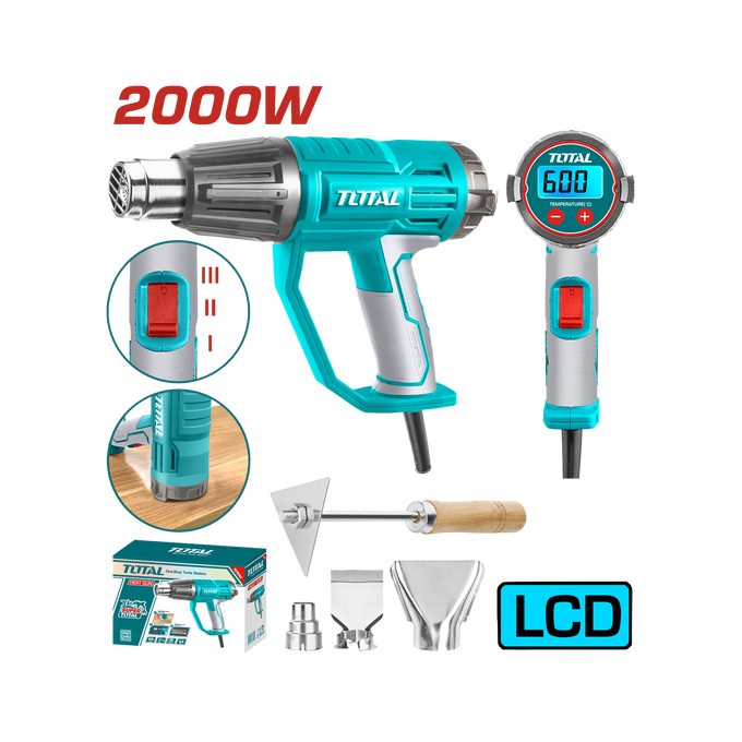 Total 2000W Heat Gun Variable Temperature Control TB20056