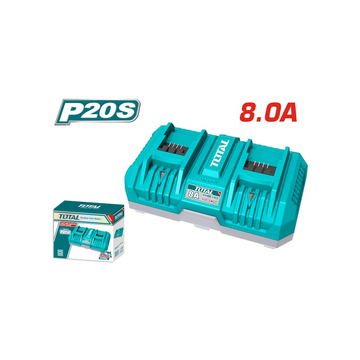 Total 20V, 4A + 4A Battery Charger TFCLI2082