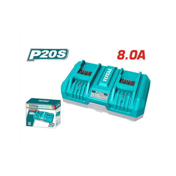 Total 20V, 4A + 4A Battery Charger TFCLI2082