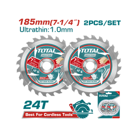 Total Ultra-thin TCT Saw Blade Set 185mm TAC2331853