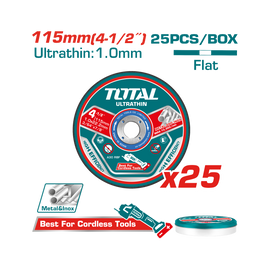 Total Ultra-thin Metal Cutting Disc Set 115mm TAC11011525