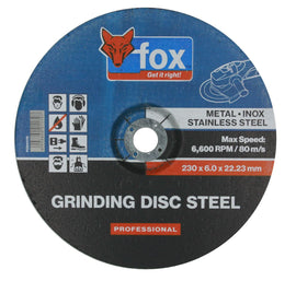 Fox Disc Grind Steel 230x6.0mm Pro FOX91170 in Tools