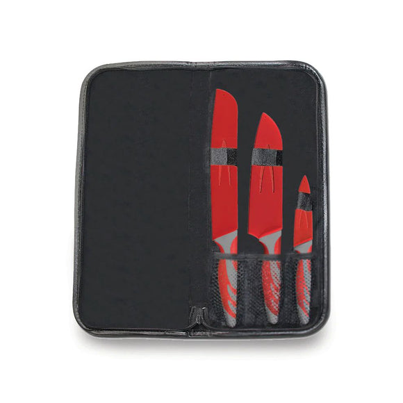 image of Campfire Knife Set Ss with Pouch 3 Piece