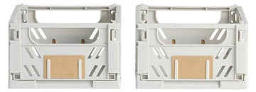 image of DAY Storage Box Foldable 2Pcs Set 17 x 12.5 x 7cm Light Grey
