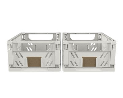 image of DAY Storage Box Foldable 2Pcs Set 17 x 12.5 x 7cm Natural
