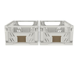 image of DAY Storage Box Foldable 2Pcs Set 17 x 12.5 x 7cm Natural