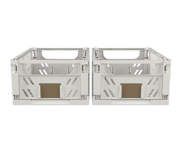 image of DAY Storage Box Foldable 2Pcs Set 17 x 12.5 x 7cm Natural