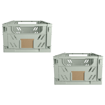 image of DAY Storage Box Foldable 2Pcs Set 17 x 12.5 x 7cm Mint Green