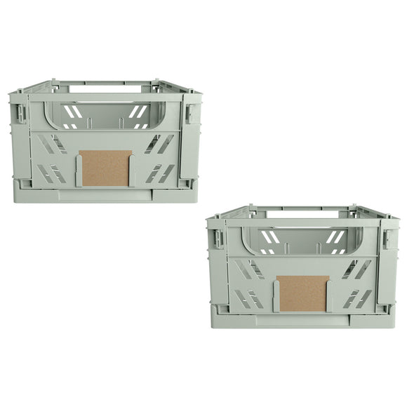 image of DAY Storage Box Foldable 2Pcs Set 17 x 12.5 x 7cm Mint Green